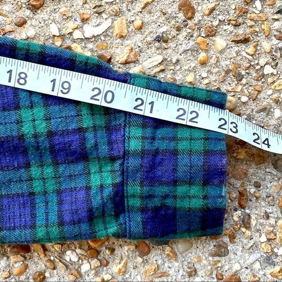 Men's My Grandfather Shirt Plaid Made in Ireland Long Sleeve Shirt Size L - Picture 6 of 8